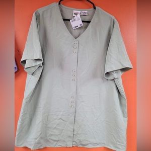 Women’s TR Bentley Green Blouse 20W NEW